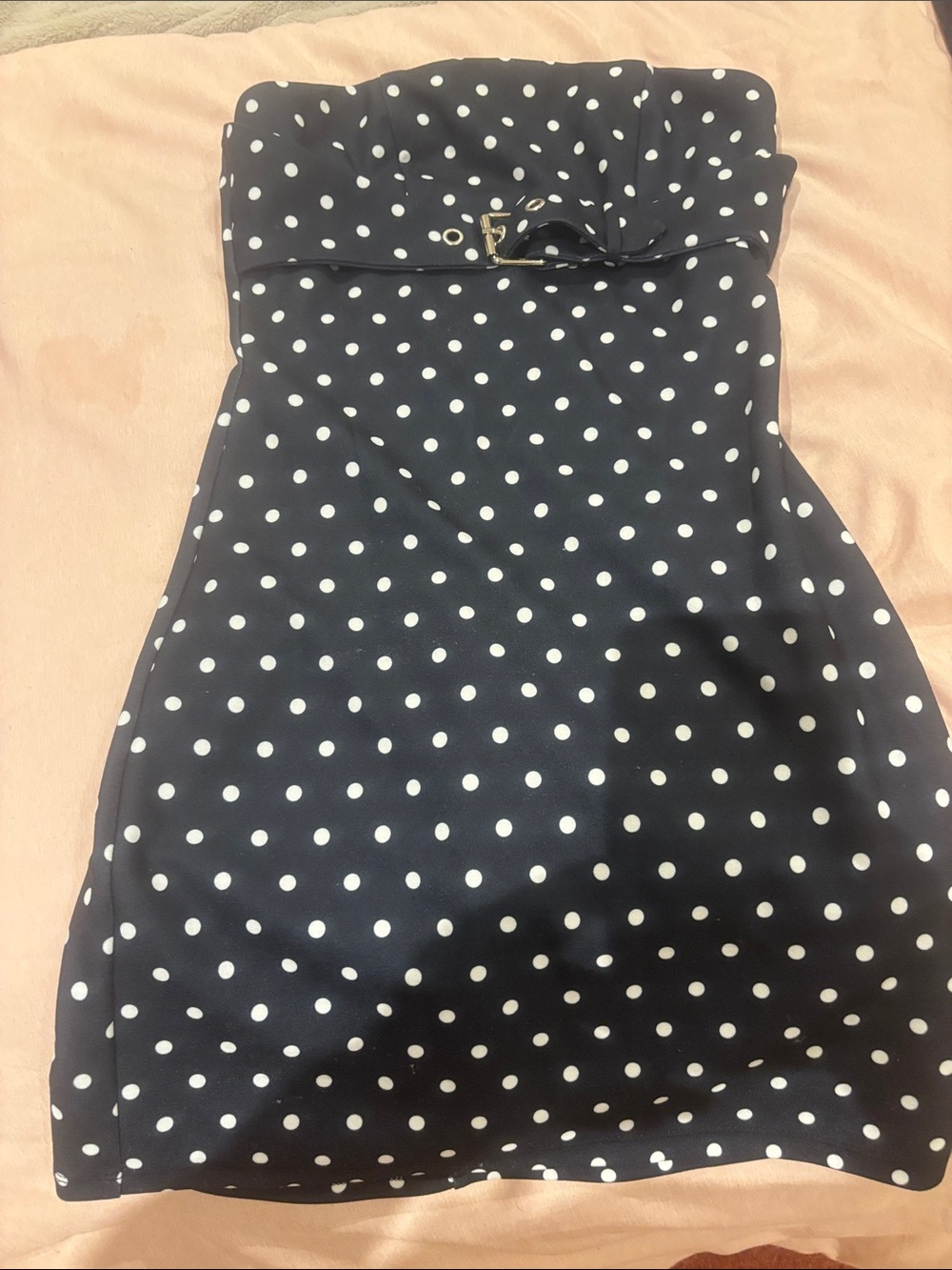 Girls' black and white Polka Dot Casual Dress